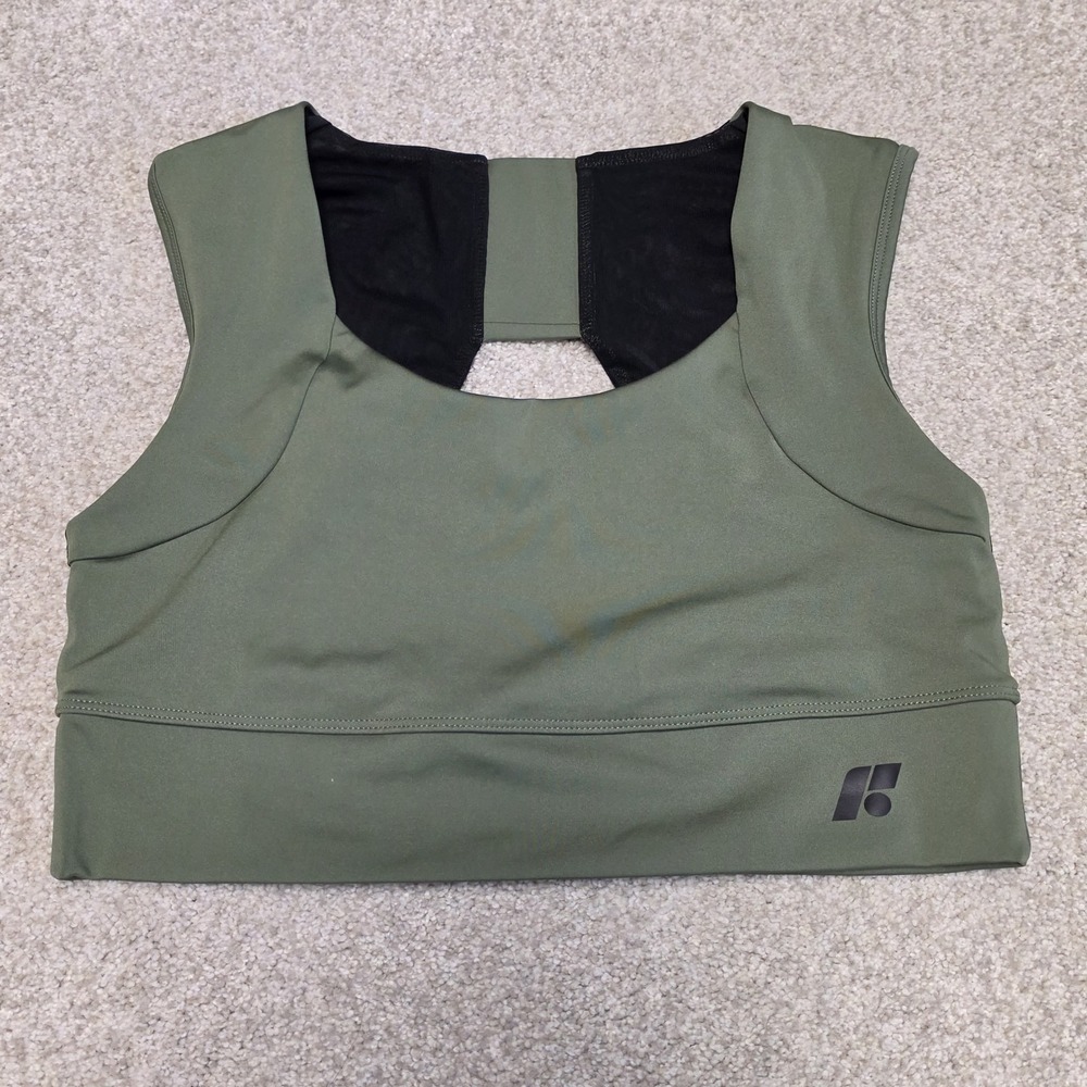 Forme Power Bra Womens XXL Olive Green Black Posture Correcting Sports Bra Tank